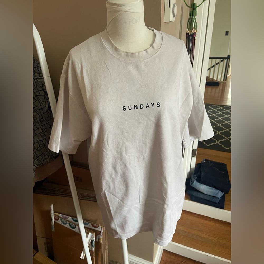 OAK + FORT Cream Basic SUNDAYS Tee